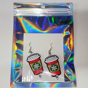 Christmas cup earrings